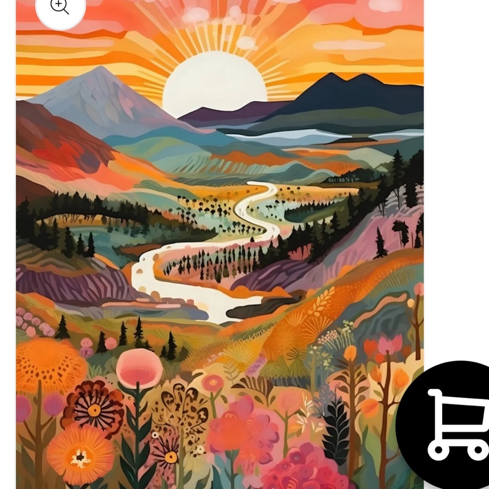 Colourmost Yellowstone Paint by Number Print